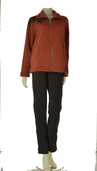 TUTA DONNA CAMPAGNOLO FELPA FULL ZIP PANTALONE TASCHE FELPATA ART.8Q76584