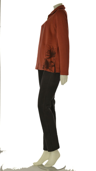 TUTA DONNA CAMPAGNOLO FELPA FULL ZIP PANTALONE TASCHE FELPATA ART.8Q76584