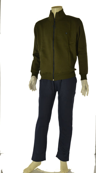 TUTA UOMO HAWK & EAGLE FELPA FULL ZIP TASCHE PANTALONE FELPATA ART. TF0068