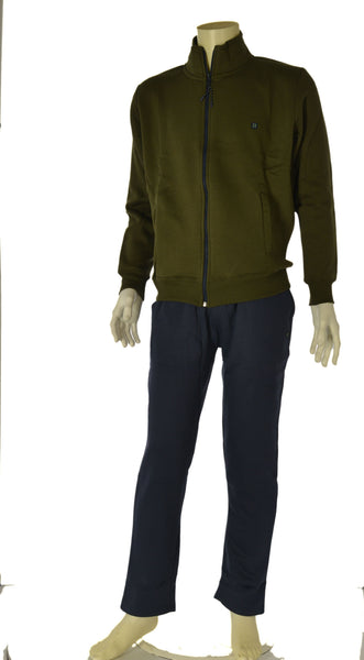 TUTA UOMO HAWK & EAGLE FELPA FULL ZIP TASCHE PANTALONE FELPATA ART. TF0068