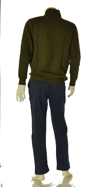 TUTA UOMO HAWK & EAGLE FELPA FULL ZIP TASCHE PANTALONE FELPATA ART. TF0068
