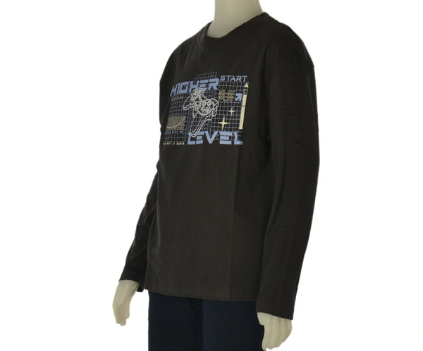 MAGLIA RAGAZZO LOSAN MANICA LUNGA GIROCOLLO STAMPA CALDO COTONE ART. L26WB0116