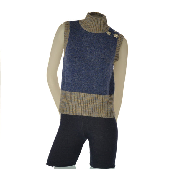 GILET DONNA SEASONS OF GRACE COLLO LUPETTO BOTTONI GIOIELLO ART.  304