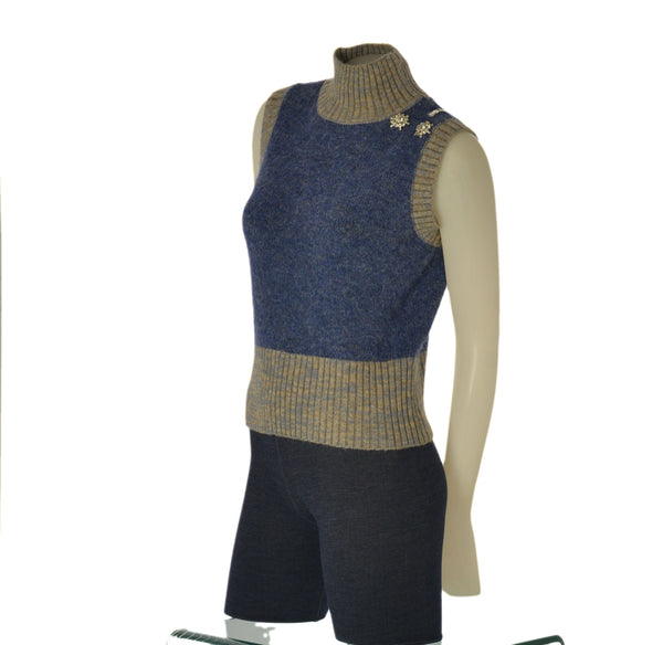 GILET DONNA SEASONS OF GRACE COLLO LUPETTO BOTTONI GIOIELLO ART.  304