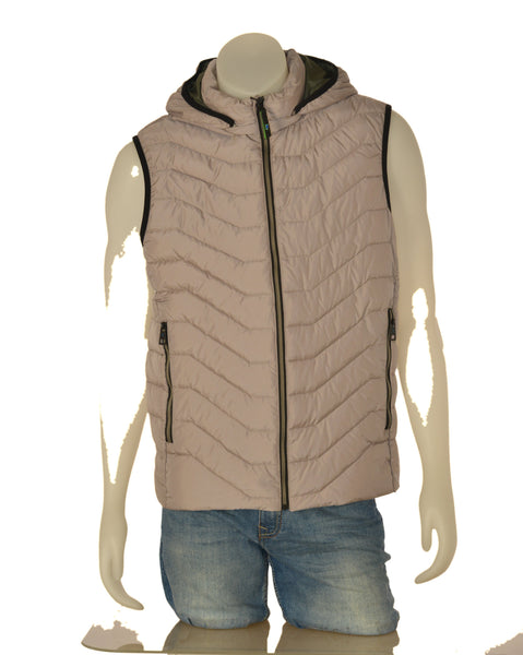 GILET UOMO SEA BARRIER TRAPUNTATO CAPPUCCIO ZIP TASCHEART.GIUNCO-89C