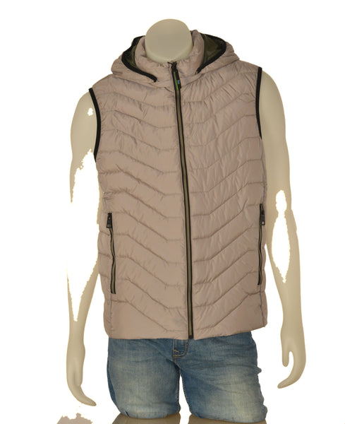 GILET UOMO SEA BARRIER TRAPUNTATO CAPPUCCIO ZIP TASCHEART.GIUNCO-89C