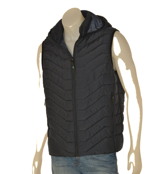 GILET UOMO SEA BARRIER TRAPUNTATO CAPPUCCIO ZIP TASCHEART.GIUNCO-89C
