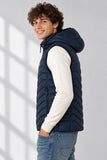 GILET UOMO SEA BARRIER TRAPUNTATO CAPPUCCIO ZIP TASCHEART.GIUNCO-89C