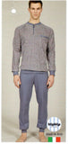 PIGIAMA LUNGO UOMO OVER CALIBRATO SERAFINO FANTASIA POLSINI PURO COTONE BIPBIP ART. 7079