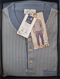 PIGIAMA LUNGO UOMO OVER CALIBRATO SERAFINO FANTASIA POLSINI PURO COTONE BIPBIP ART. 7079