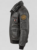 GIUBBETTO UOMO MODELLO AVIATORE PELLE TASCHE PATCH SAI AMBROSINI ART.ARI6GB011744U