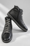 SCARPE UOMO NERO GIARDINI SNEAKERS ALTE IN PELLE CON ZIP ART. I601340U