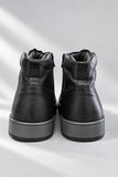 SCARPE UOMO NERO GIARDINI SNEAKERS ALTE IN PELLE CON ZIP ART. I601340U