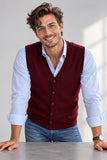 GILET UOMO ENRICO COVERI IN MAGLIA SCOLLO A V CON BOTTONI ART. EC208