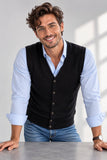 GILET UOMO ENRICO COVERI IN MAGLIA SCOLLO A V CON BOTTONI ART. EC208