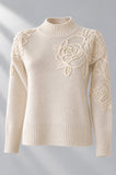 LUPETTO DONNA GAIA B CON RICAMI FLOREALI IN RILIEVO ART. 801