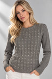 MAGLIONE DONNA GAIA B GIROCOLLO CON STRASS ART. ART823