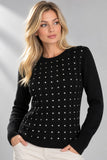 MAGLIONE DONNA GAIA B GIROCOLLO CON STRASS ART. ART823