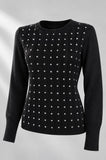 MAGLIONE DONNA GAIA B GIROCOLLO CON STRASS ART. ART823