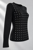 MAGLIONE DONNA GAIA B GIROCOLLO CON STRASS ART. ART823