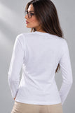 MAGLIETTA DONNA LOSAN GIROCOLLO COTONE ART.L26WM0101