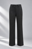 PANTALONI DONNA PERLA GAMBA LARGA ZIP E BOTTONI ART.PISA