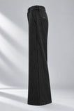PANTALONI DONNA PERLA GAMBA LARGA ZIP E BOTTONI ART.PISA