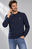 T-SHIRT UOMO BEVERLY HILLS POLO CLUB MANICA LUNGA GIROCOLLO LOGO COTONE ART. TS451385