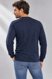 T-SHIRT UOMO BEVERLY HILLS POLO CLUB MANICA LUNGA GIROCOLLO LOGO COTONE ART. TS451385