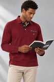 POLO UOMO BEVERLY HILLS POLO CLUB MANICA LUNGA TASCHINO COTONE ART. P451231