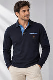 POLO UOMO BEVERLY HILLS POLO CLUB MANICA LUNGA TASCHINO COTONE ART. P451231