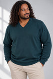 MAGLIONE UOMO RE DEL MARE OVER SCOLLO A V MISTO LANA ART.12011X