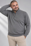 MAGLIONE UOMO RE DEL MARE OVER META ZIP MISTO LANA CASHMERE ART.222422X
