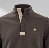 FELPA UOMO BEVERLY HILLS POLO CLUB LUPETTO CON BOTTONI FELPATA LOGO ART. F451293