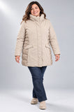 GIACCONE DONNA VIRGINIA BLU TAGLIE OVER TRAPUNTATO CAPPUCCIO TASCHE ZIP ART.  CONF-STARRY-22M