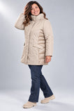 GIACCONE DONNA VIRGINIA BLU TAGLIE OVER TRAPUNTATO CAPPUCCIO TASCHE ZIP ART.  CONF-STARRY-22M