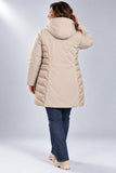 GIACCONE DONNA VIRGINIA BLU TAGLIE OVER TRAPUNTATO CAPPUCCIO TASCHE ZIP ART.  CONF-STARRY-22M