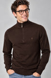 MAGLIONE UOMO COVERI LUPETTO MEZZA ZIP VISCOSA LOGO ART. TR1722