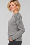 MAGLIONE DONNA GAIA B GIROCOLLO RICAMO VISCOSA ART. 305