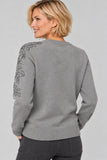 MAGLIONE DONNA GAIA B GIROCOLLO RICAMO VISCOSA ART. 305