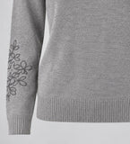 MAGLIONE DONNA GAIA B GIROCOLLO RICAMO VISCOSA ART. 305