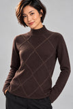 MAGLIONE DONNA GAIA B LUPETTO ROMBI VISCOSA ART. 810