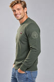 MAGLIONE UOMO SAI AMBROSINI GIROCOLLO LOGO COTONE LANA ART. ARI6ML011596U