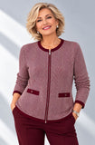 MAGLIONE DONNA ANNALISA BINETTI FULL ZIP FANTASIA ART. 2662