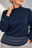 LUPETTO DONNA BIEFFE MISTO LANA  BORDO ART 2294