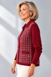 MAGLIONE DONNA ANNALISA BINETTI CARDIGAN FANTASIA LANA ART.2651