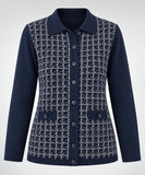 MAGLIONE DONNA ANNALISA BINETTI CARDIGAN FANTASIA LANA ART.2651