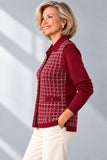 MAGLIONE DONNA ANNALISA BINETTI CARDIGAN FANTASIA LANA ART.2651