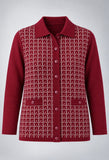 MAGLIONE DONNA ANNALISA BINETTI CARDIGAN FANTASIA LANA ART.2651