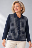 MAGLIONE DONNA ANNALISA BINETTI CARDIGAN FANTASIA LANA ART.2651